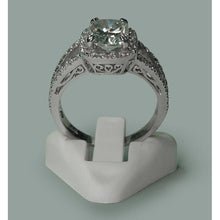 3.50 Carats Cushion Natural Diamond Solitaire Ring Split Shank 