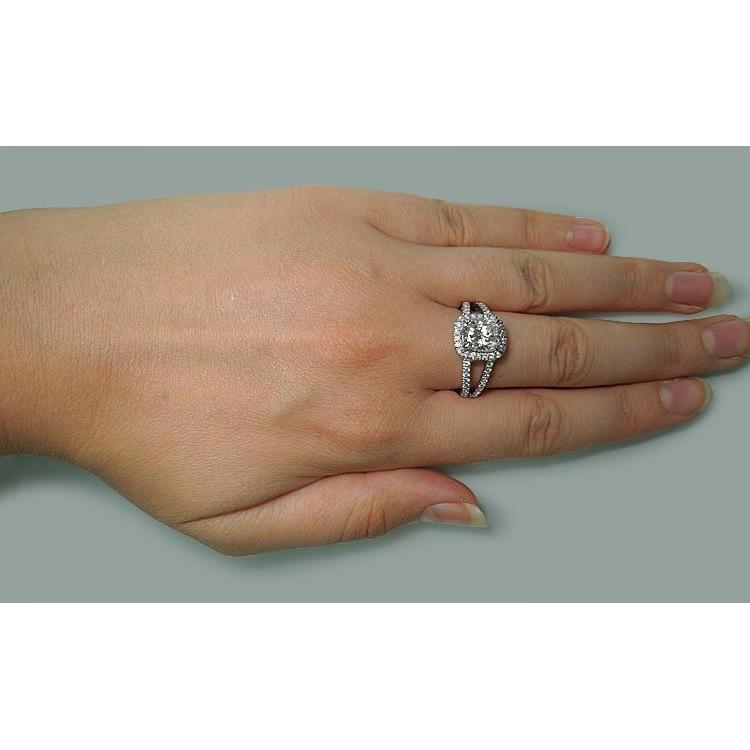 3.50 Carats Cushion Natural Diamond Solitaire Ring  Jewelry New