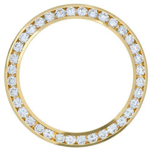 3.50 Carats Custom Real Diamond Bezel Rolex Date All Watch 14K Yellow Gold