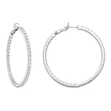 3.50 Carats F Vvs1 Genuine Brilliant Cut Diamonds Hoop Earrings Gold White