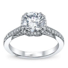 3.50 Carats Halo Real Diamond Wedding Ring White Gold