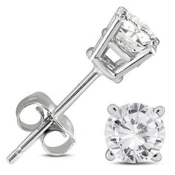 3.50 Ct Round Cut Real Diamonds Lady Studs Earrings