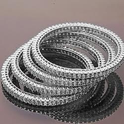 3.50 Ct Round Real Diamond Bangle Gold Jewelry