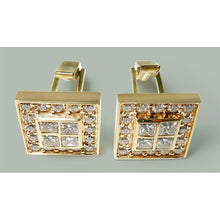 Yellow Gold 14K Natural Diamond Men's Cufflinks