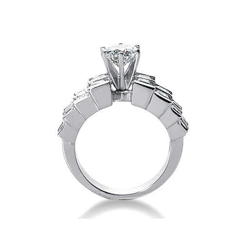  Genuine Diamond Solitaire With Accents Anniversary Ring Jewelry