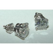3.51 Carat Real Diamond Stud Earrings Solitaires New