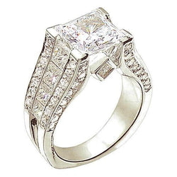 3.51 Ct.Real Diamond Engagement Ring Accented Women Jewelry New