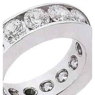 3.60 Carats Real Diamonds Eternity Wedding Band White Gold 14K