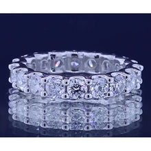 3.60 Carats Round Real Diamond Eternity Band White Gold 14K