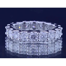 3.60 Carats Round Real Diamond Eternity Band White Gold 14K