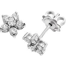3.60 Carats Round Real Diamond Stud Earrings Women White Gold Jewelry New