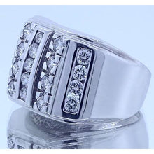  Mens Genuine Diamond Ring White Gold 14K