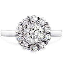 3.75 Carats Real Diamond Engagement Halo Ring