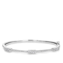 3.75 Ct Round Cut Genuine Diamond Women Bangle 14K White Gold
