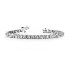 3.80 Carats Round Cut Real Diamonds Tennis Bracelet 14K White Gold