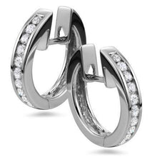 3.85 Ct Round Brilliant Cut Genuine Diamonds Gold White Ladies Hoop Earrings