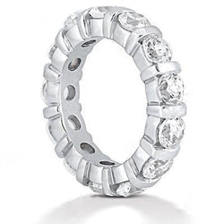 3.9 Ct. F Vs1 Real Diamonds Gorgeous Eternity Women Engagement Band WG 14K