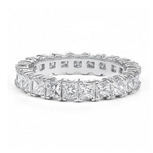 3.91 Carats Real Princess Cut Diamonds Women Wedding Band