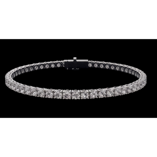 3 Carat Lab Grown Diamonds Tennis Bracelet White Gold 14K