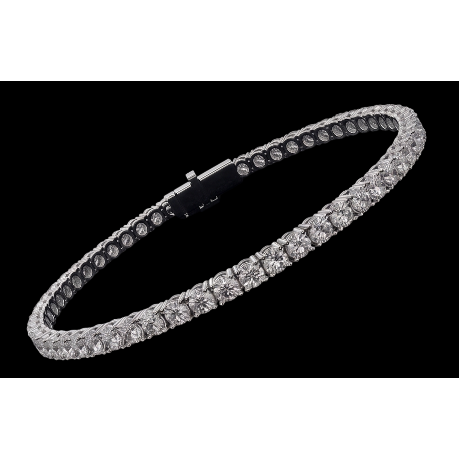3 Carat Lab Grown Diamonds Tennis Bracelet White Gold 14K