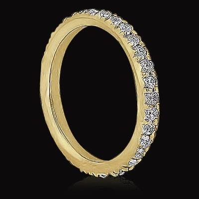 3 Carats Real Natural Earth Mined Diamond 14K Yellow Gold Eternity Band