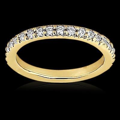 3 Carats Real Natural Earth Mined Diamond 14K Yellow Gold Eternity Band