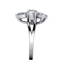 3 Ct Diamond Pear Cut Cluster Ring Gold 14K Jewelry For Ladies