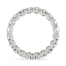 Fine Diamond Round Brilliant Eternity Band in 14K White Gold – front view