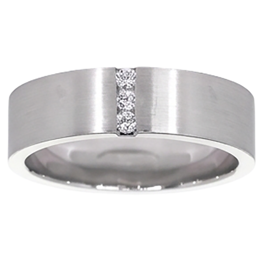 3 Natural Earth Mined Diamonds Tension Set Anniversary Band Thick Shank 0.15 Carats