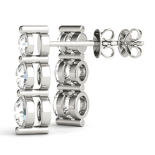 Drop Earrings 14K White Gold with Brilliant Diamond – front view