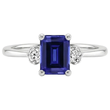 3ct Sapphire Emerald Cut Natural Earth Mined Diamond Ring