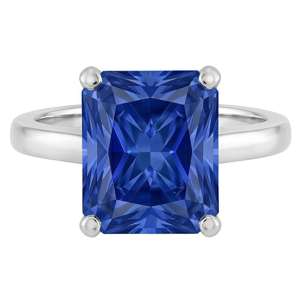 3ct Sapphire Radiant Cut Engagement Ring