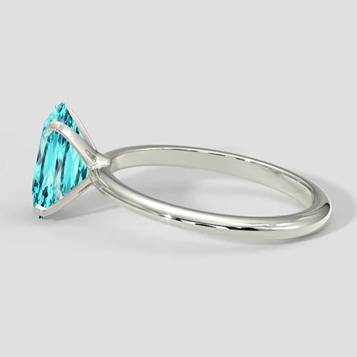 3ct Oval Paraiba Tourmaline Four-Prong Solitaire