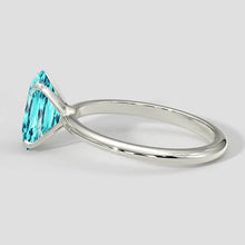 3ct Oval Paraiba Tourmaline Four-Prong Solitaire