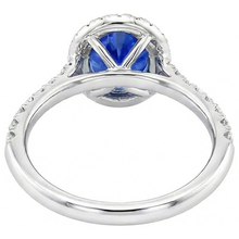 4.10 Ct Ceylon Blue Sapphire Natural Earth Mined Diamonds Wedding Ring White Gold 14K