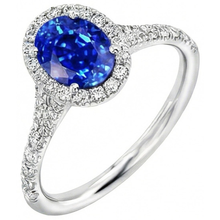 4.10 Ct Ceylon Blue Sapphire Natural Earth Mined Diamonds Wedding Ring White Gold 14K