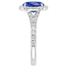 4.10 Ct Ceylon Blue Sapphire Natural Earth Mined Diamonds Wedding Ring White Gold 14K