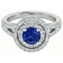 4.25 Carats Sri Lankan Sapphire And Natural Earth Mined DIAMOND ( NOT LAB GROWN ) Engagement Ring 14K Gold