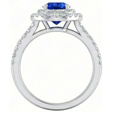 4.25 Carats Sri Lankan Sapphire And Natural Earth Mined DIAMOND ( NOT LAB GROWN ) Engagement Ring 14K Gold