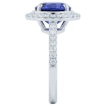 4.25 Carats Tanzanite And Natural Earth Mined Diamonds Ring White Gold 14K