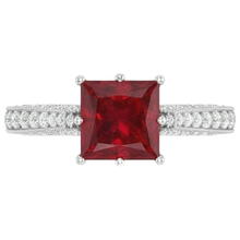 natural round ruby 4.35ct ring side angle