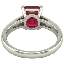 4.35 Carats Red Ruby And Natural Earth Mined DIAMOND ( NOT LAB GROWN )s Engagement Ring White Gold 14K
