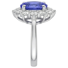 4.35 Ct Tanzanite With Natural Earth Mined Diamonds Ring New White Gold 14K