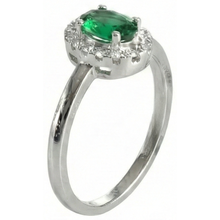 4.50 Carats Oval Green Emerald Gemstone And Natural Earth Mined Diamond Ring White Gold 14K