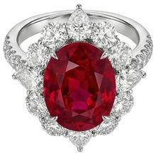 natural round ruby 4.50ct ring side angle