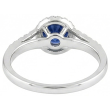 4.51 Ct Round Ceylon Sapphire And Natural Earth Mined DIAMOND ( NOT LAB GROWN )s Ring White Gold 14K