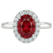 natural round ruby 4.55ct ring front view