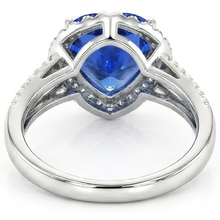 4.60 Ct Ceylon Blue Sapphire Natural Earth Mined DIAMOND ( NOT LAB GROWN )s Ring White Gold 14K