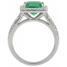 4.75 Ct. Princess Cut Green Emerald Natural Earth Mined DIAMOND ( NOT LAB GROWN ) Ring WG 14K Jewellery