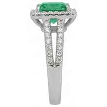 4.75 Ct. Princess Cut Green Emerald Natural Earth Mined DIAMOND ( NOT LAB GROWN ) Ring WG 14K Jewellery